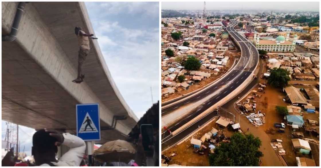 Onlookers watch in bewilderment as man jumps from Tamale Interchange in attempt to take own life Onlookers watch in bewilderment as man jumps from Tamale Interchange in attempt to take own life
