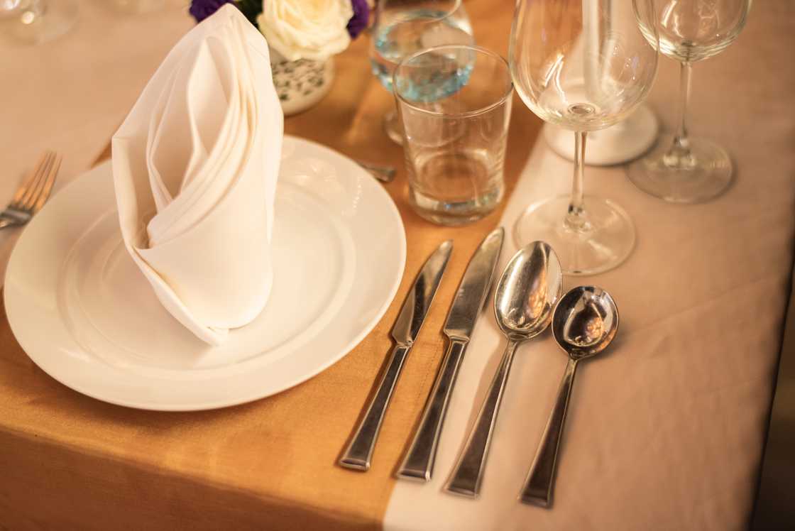 Cutlery at a restaurant