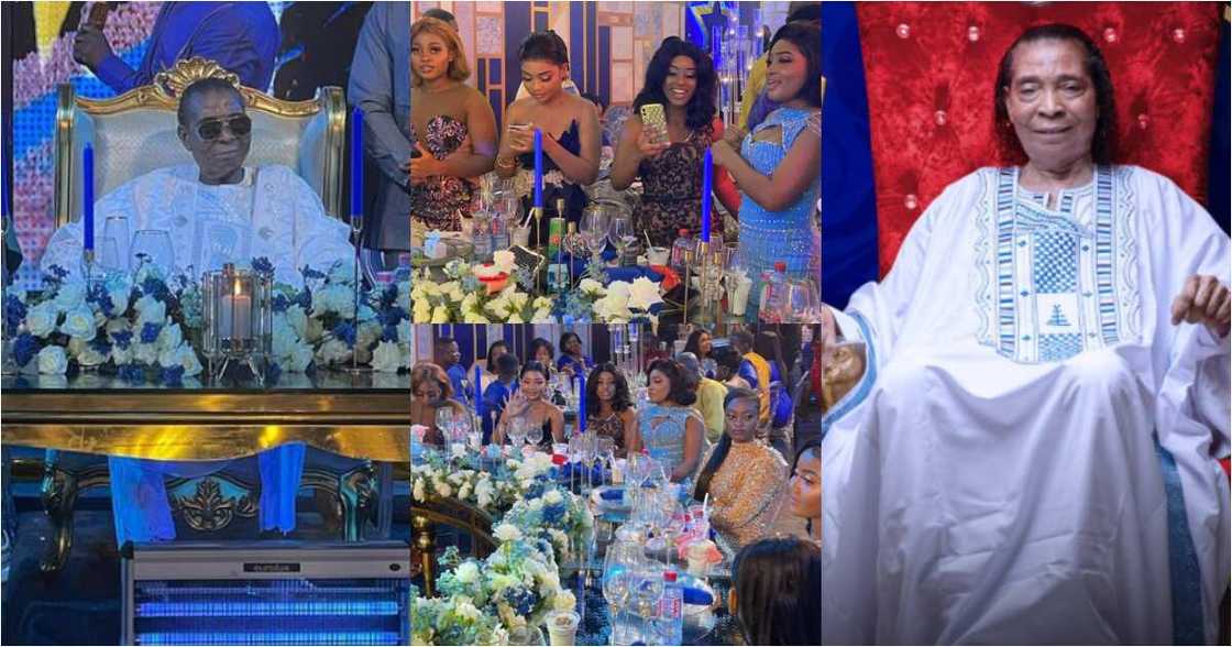 Beautiful daughters of Apostle Safo Kantanka show off at his lavish 73rd b'day party; videos, photos emerge