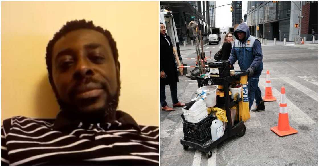 Photo of Kwame Sarpong and manual worker abroad Photo of Kwame Sarpong and manual worker abroad