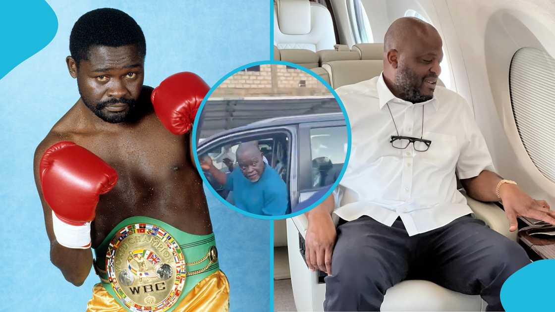 Ibrahim Mahama honours Azumah Nelson with a brand-new Toyota Fortuner. Photo credit: The Ring Magazine/Getty Images, @Graphicgh/X and ibrahim_mahama_71/Instagram. Ibrahim Mahama honours Azumah Nelson with a brand-new Toyota Fortuner. Photo credit: The Ring Magazine/Getty Images, @Graphicgh/X and ibrahim_mahama_71/Instagram.