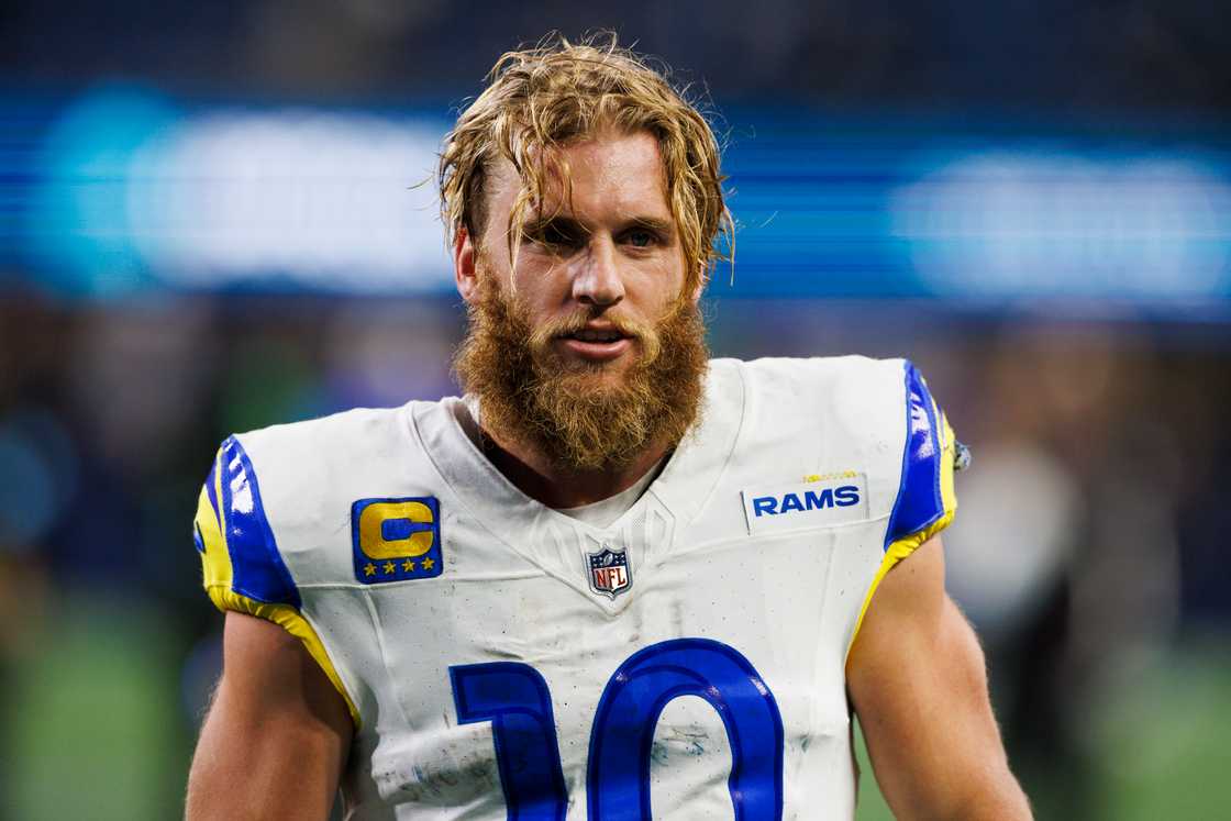 Cooper Kupp walks off the field during the second half against the Seattle Seahawks