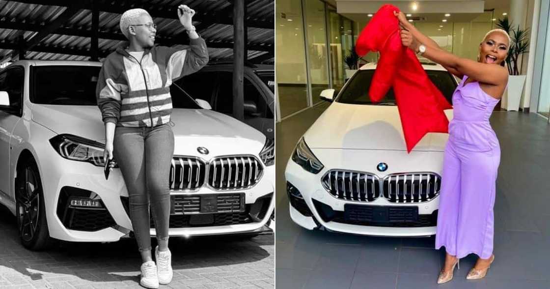 BMW SUV, birthday gift, woman buys herself BMW SUV, birthday gift, woman buys herself