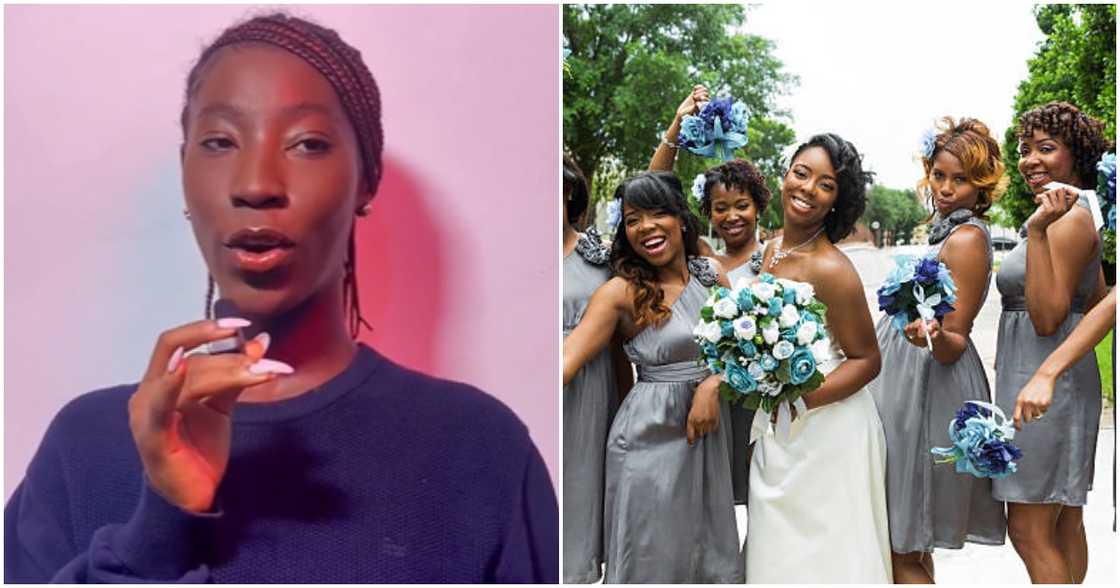 Photo of bridesmaid and Ghanaian lady