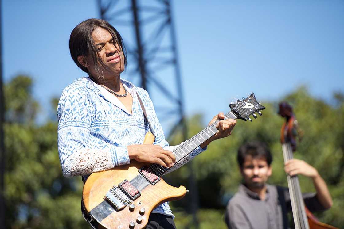 Guitarist Stanley Jordan performs at the Long Beach Jazz Festival Guitarist Stanley Jordan performs at the Long Beach Jazz Festival