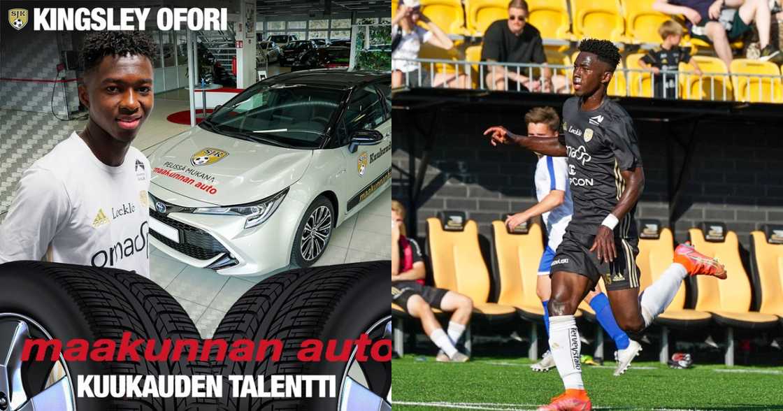 Ghanaian footballer Kingsley Ofori gifted car for emerging player of the month in Finland Ghanaian footballer Kingsley Ofori gifted car for emerging player of the month in Finland