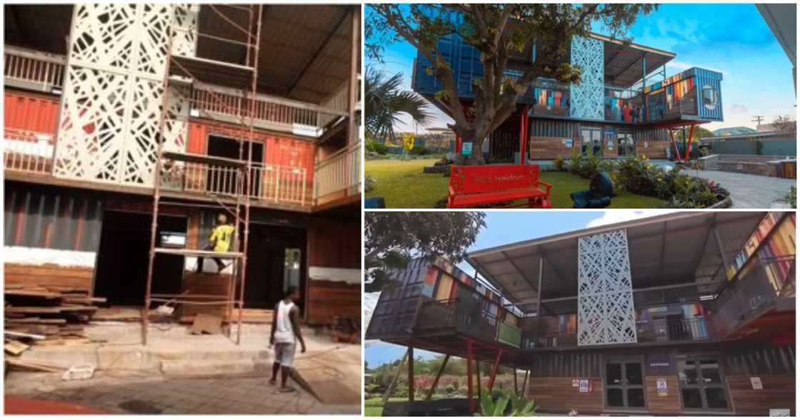 Shipping container school in Ghana