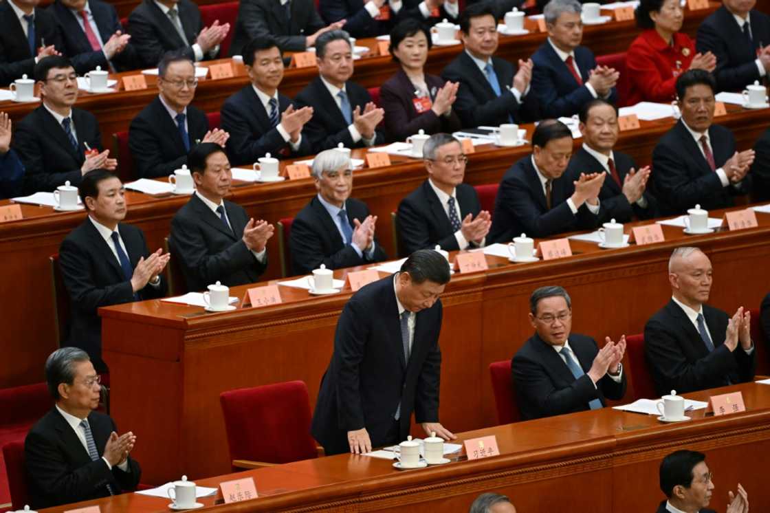 Last year's conclave saw the annointing of President Xi Jinping for a historic third term -- cementing his place as China's most powerful leader since Mao Zedong Last year's conclave saw the annointing of President Xi Jinping for a historic third term -- cementing his place as China's most powerful leader since Mao Zedong