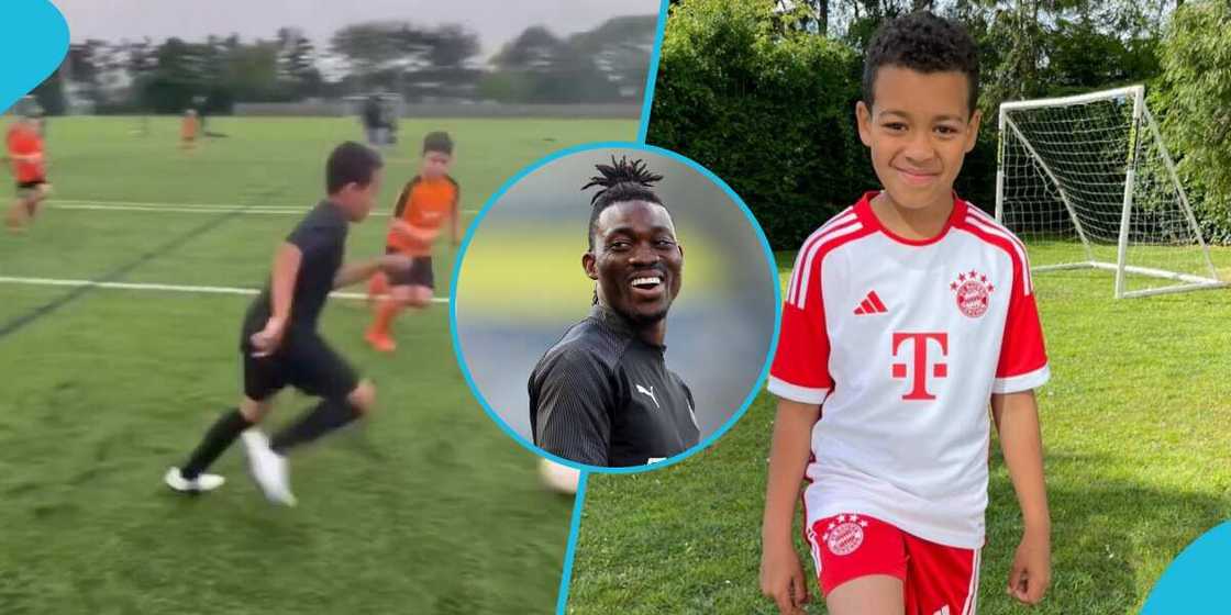Christian Atsu's son plays in a football game Christian Atsu's son plays in a football game