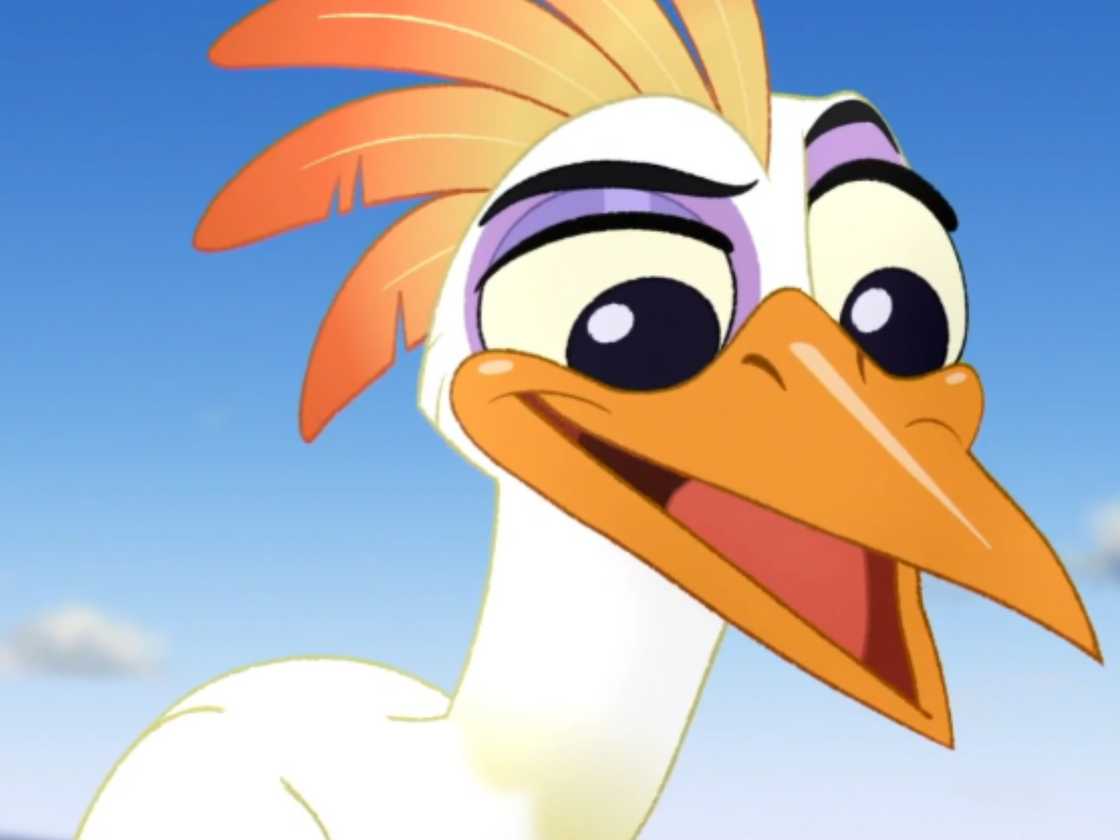 Ono poses against a daytime sky Ono poses against a daytime sky