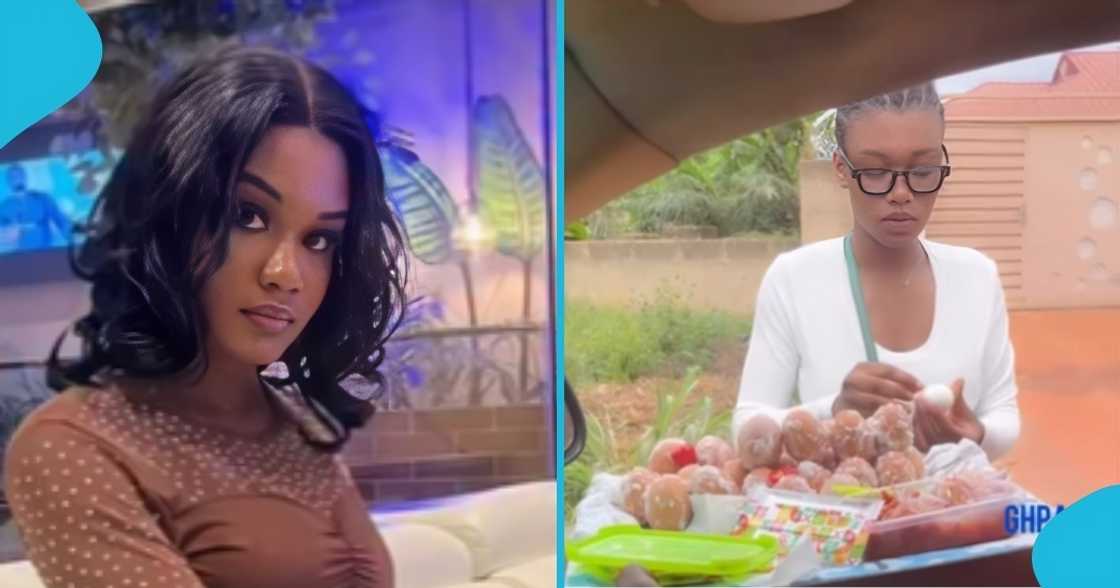 kosua ne meko, pretty ghanaian lady, netizens, ghana, kosua nendor, kosua ne meko vendor, ghana boiled egg.