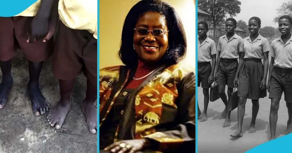 mary chinery-hesse, chancellor of UG, colonial era, colonial times, ghanaian students not wearing shoes, ghana mary chinery-hesse, chancellor of UG, colonial era, colonial times, ghanaian students not wearing shoes, ghana