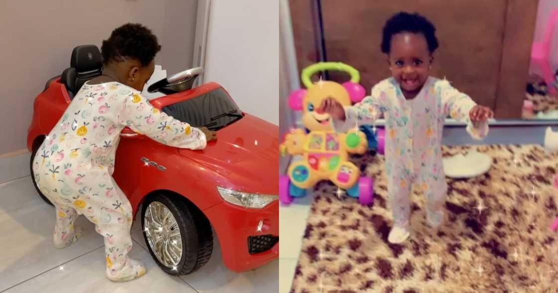 Island Frimpong: Fella Makafui And Medikal's Daughter Starts Walking; Video Warms Hearts Island Frimpong: Fella Makafui And Medikal's Daughter Starts Walking; Video Warms Hearts