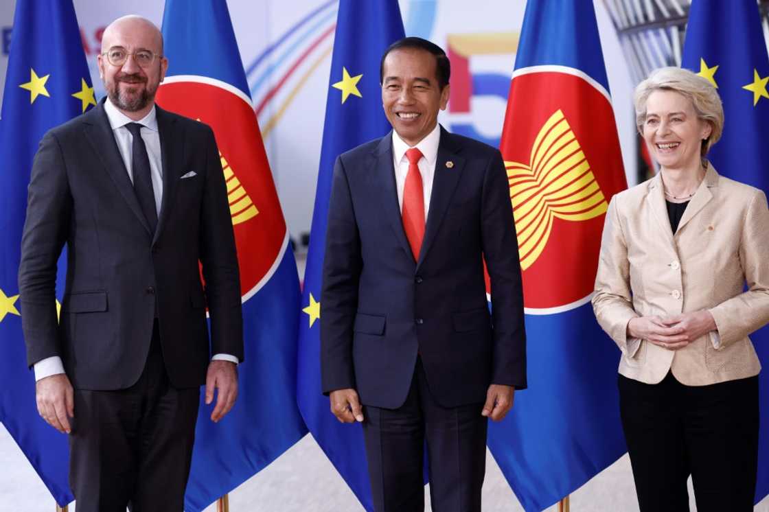 EU leaders looks to boost ties with ASEAN counterparts at their first full summit in Brussels EU leaders looks to boost ties with ASEAN counterparts at their first full summit in Brussels