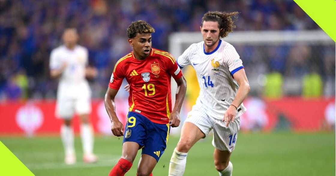 Lamine and Rabiot during the UEFA Euro Semi Final