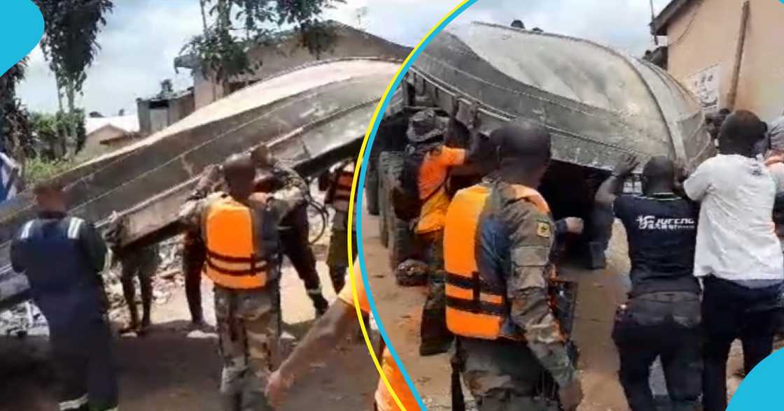 Soldiers leave flood victims