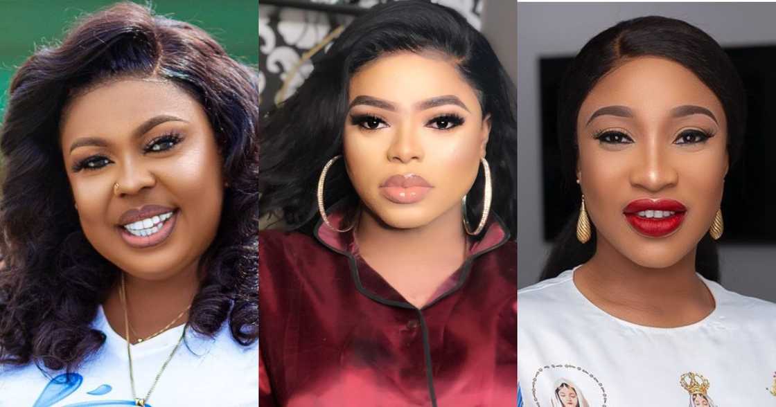 Afia Shwar Team up with Tonto Dike to Fight Bobrisky Online