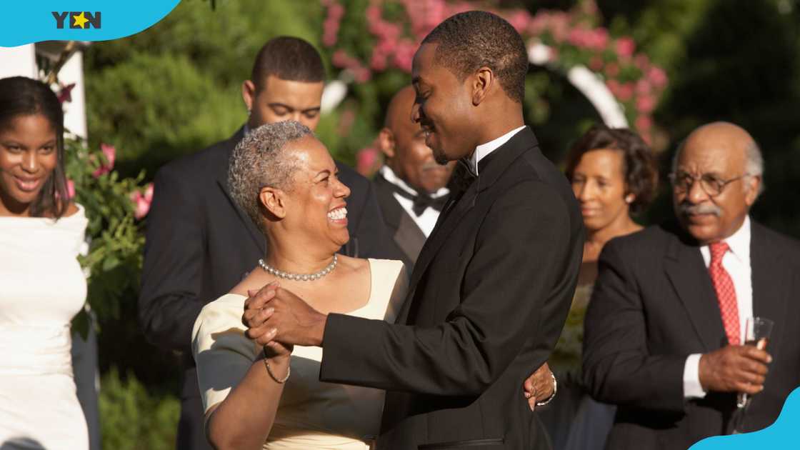 Mother and son dancing at wedding Mother and son dancing at wedding