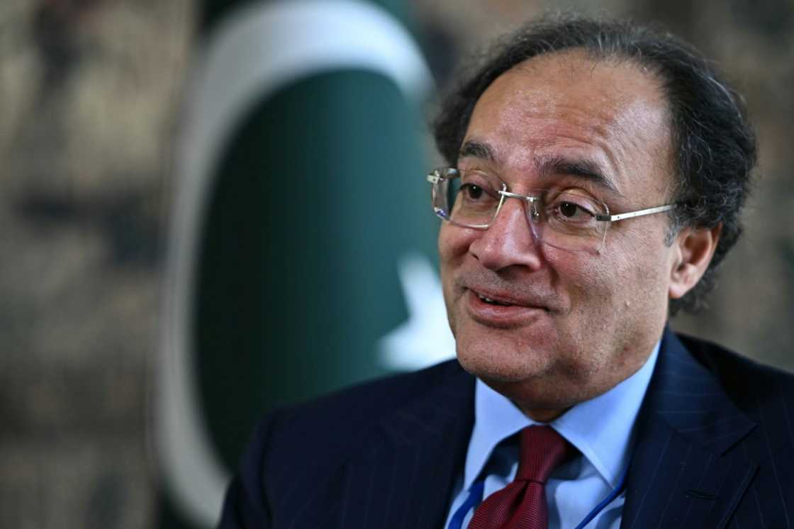 Pakistan's Finance Minister Muhammad Aurangzeb, seen in Washington in April, 2024, said reforms to broaden the country's tax base were ongoing