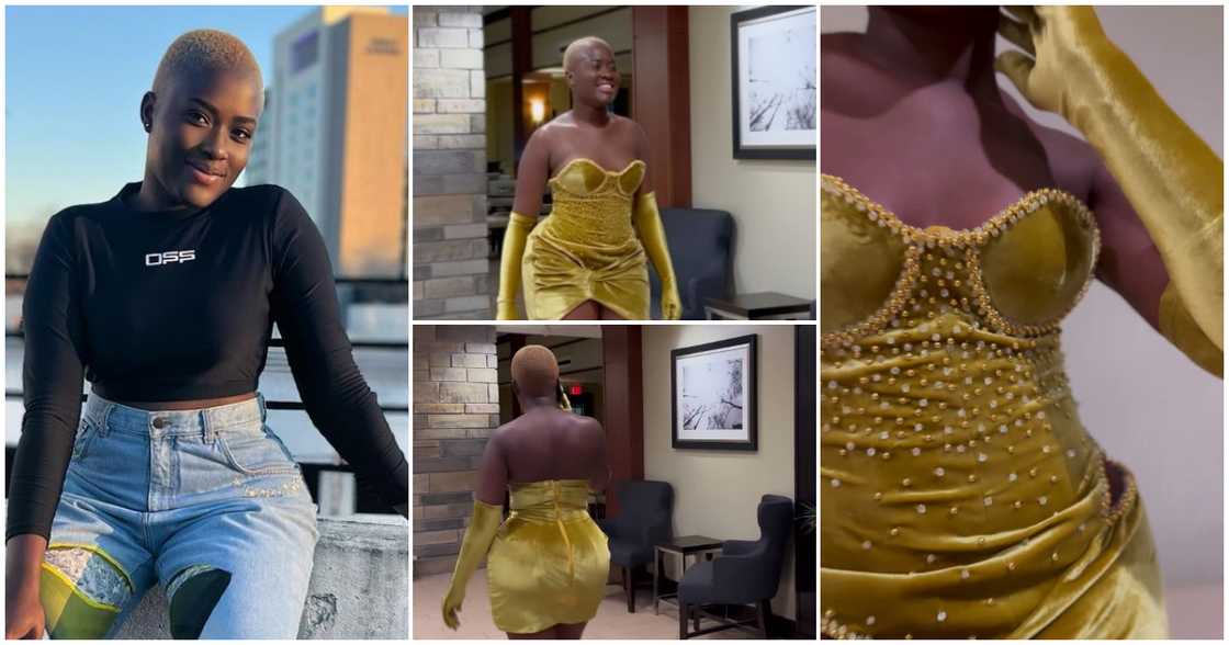 Fella Makafui slaying in her dress