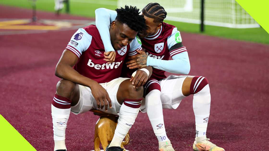 Mohammed Kudus' Ghanaian-inspired goal celebration got fans talking after scoring against Brighton. Mohammed Kudus' Ghanaian-inspired goal celebration got fans talking after scoring against Brighton.