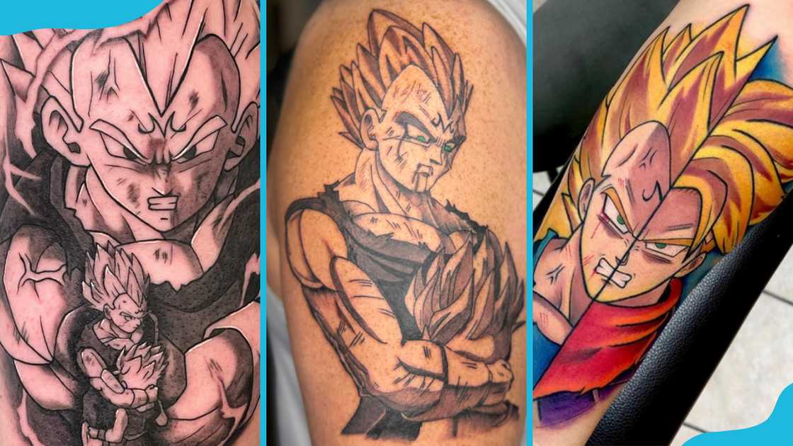 Majin Vegeta with Trunks tattoos