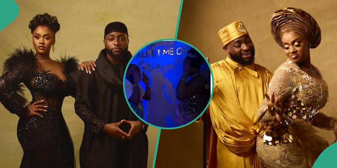 Davido crashes into Chioma's bridal shower. Davido crashes into Chioma's bridal shower.