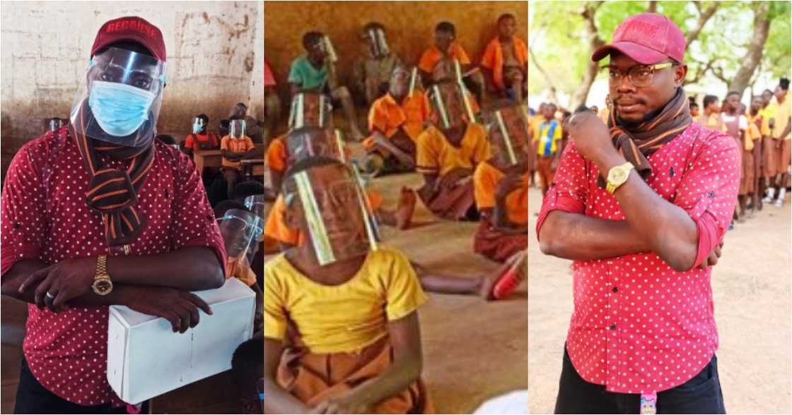 Dezmond: Ghanaian rural teacher donates PPEs to his school against Covid-19 Dezmond: Ghanaian rural teacher donates PPEs to his school against Covid-19
