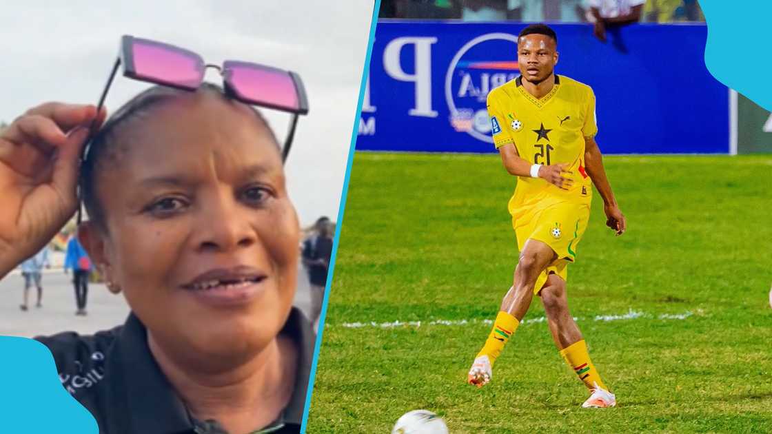 Lawrence Agyekum's mother shares delight after son's debut. Lawrence Agyekum's mother shares delight after son's debut.