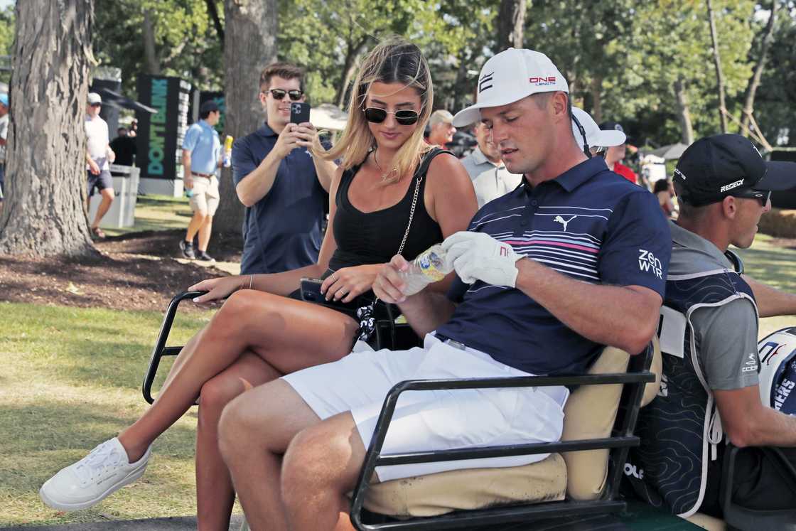 LIV golfer Bryson DeChambeau (L) with his rumoured girlfriend Lilia Schneider (R) LIV golfer Bryson DeChambeau (L) with his rumoured girlfriend Lilia Schneider (R)