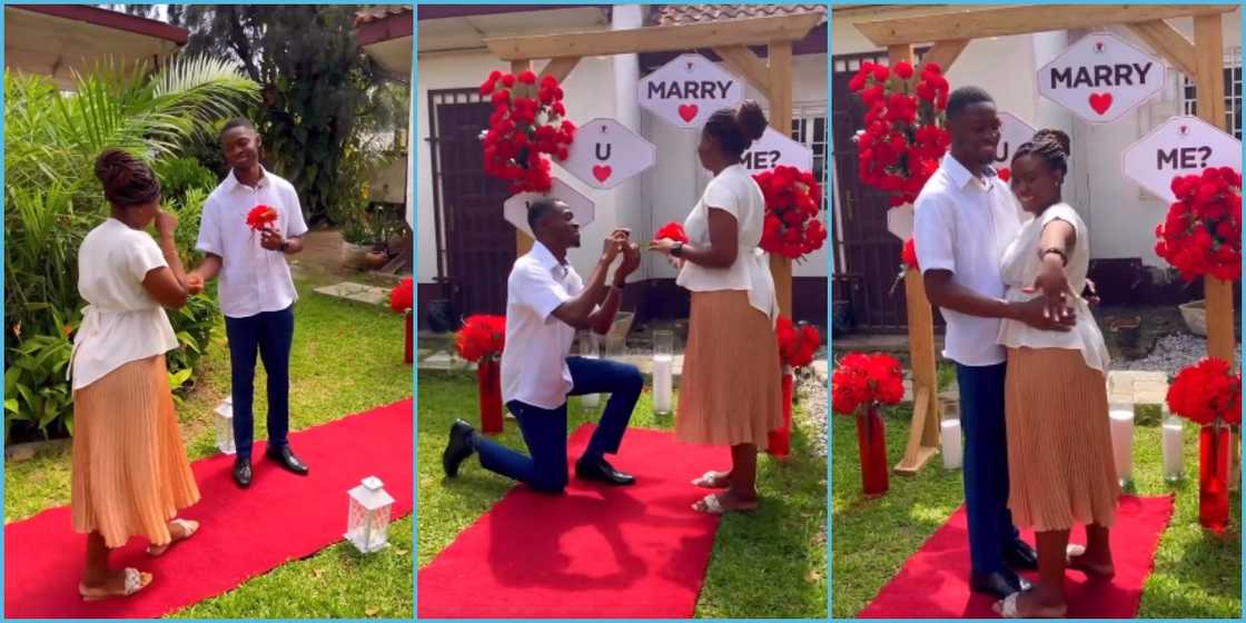 Pretty Lady In Tears As Her Boyfriend Proposes To Her On Her Special Day