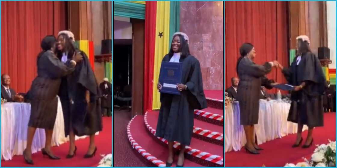 Chief Justice Getrude Torkonoo awards law certificate to her daughter, heartwarming video goes viral Chief Justice Getrude Torkonoo awards law certificate to her daughter, heartwarming video goes viral