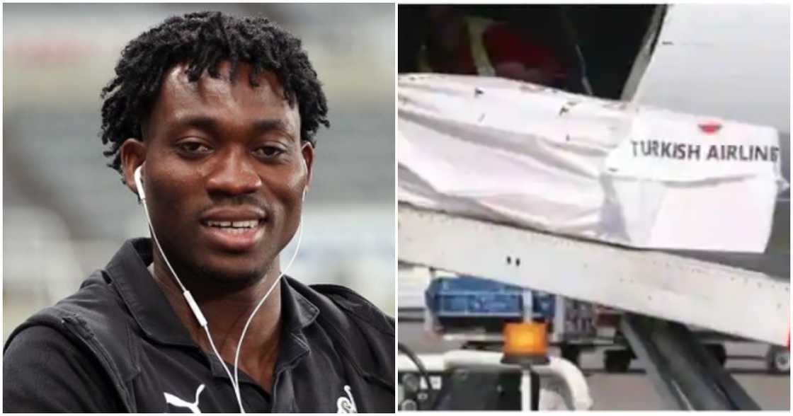 Photo of Christian Atsu and his remains leaving Turkey for Accra, Ghana. Photo of Christian Atsu and his remains leaving Turkey for Accra, Ghana.