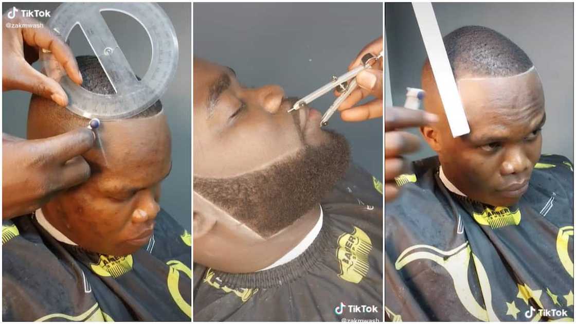 Mathematics and barbing skills/using ruler during haircuts. Mathematics and barbing skills/using ruler during haircuts.