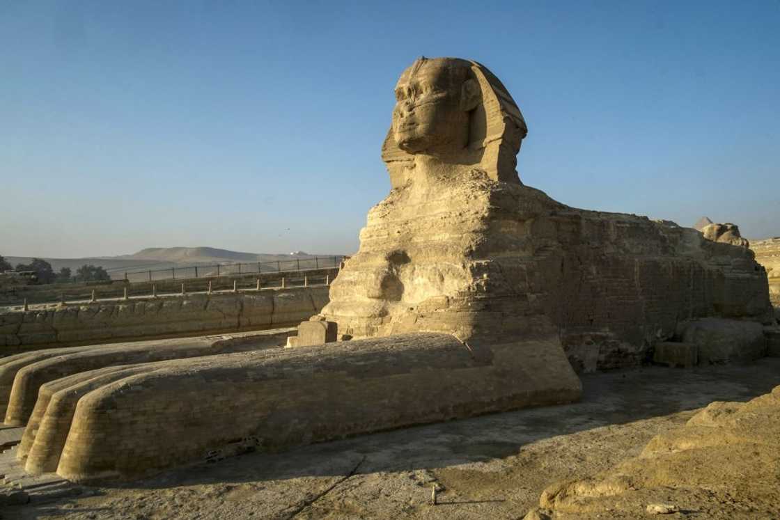 The Great Sphinx at the Giza Pyramids Necropolis west of Egypt's capital. The Great Sphinx at the Giza Pyramids Necropolis west of Egypt's capital.