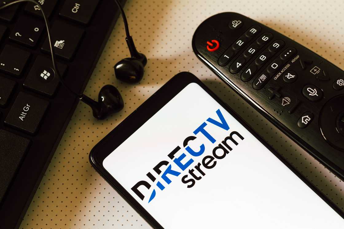 DIRECTV stream logo on a smartphone DIRECTV stream logo on a smartphone