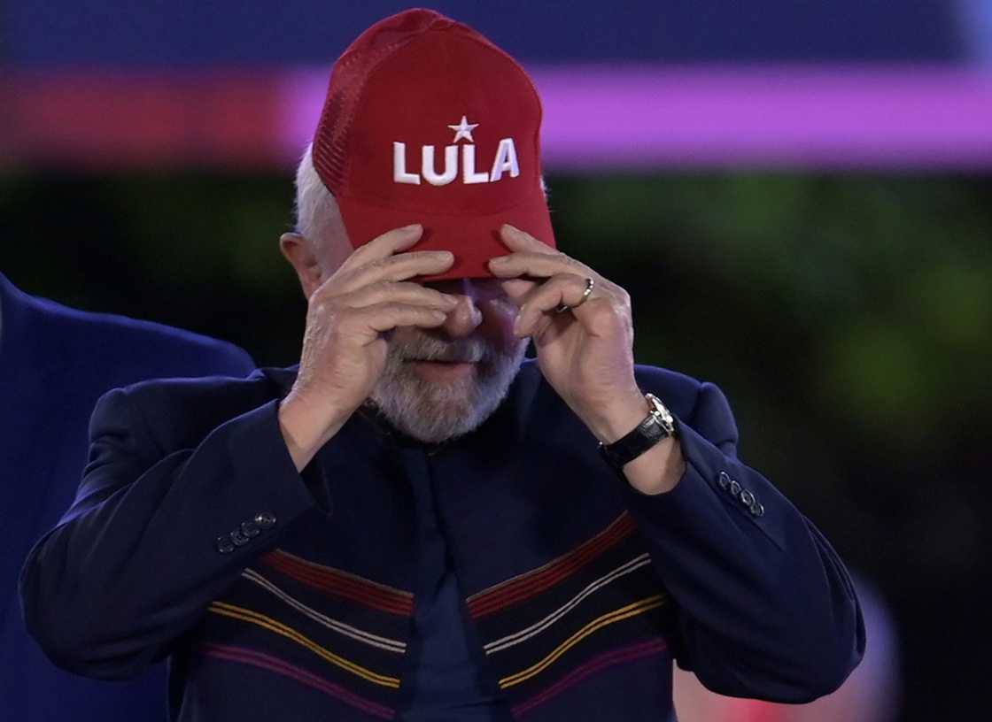 Forty-seven percent of those surveyed by the Datafolha consulting firm said they intended to vote for Brazil's ex-president Luiz Inacio Lula da Silva in October elections Forty-seven percent of those surveyed by the Datafolha consulting firm said they intended to vote for Brazil's ex-president Luiz Inacio Lula da Silva in October elections