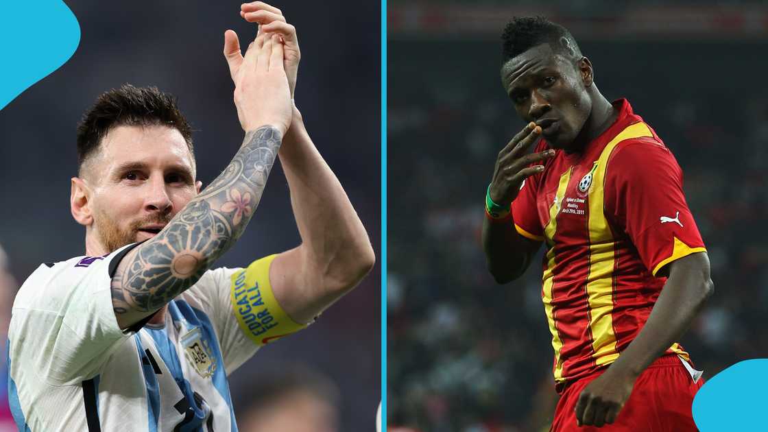 Lionel Messi, Asamoah Gyan, top goal scorers, Ghana football, World Cup, Argentina, Black Stars. Lionel Messi, Asamoah Gyan, top goal scorers, Ghana football, World Cup, Argentina, Black Stars.