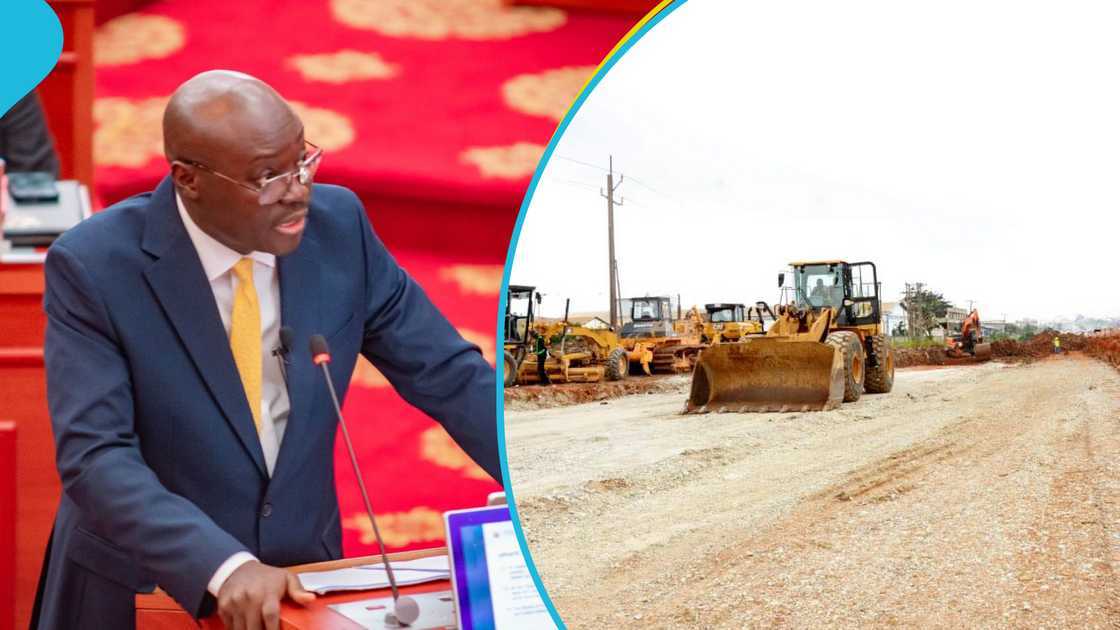The Minister of Finance, Dr. Cassiel Ato Forson, 2025 Mid-Year Budget, Parliament of Ghana, Cassiel Ato Forson, Road Projects, Road Infrastructure The Minister of Finance, Dr. Cassiel Ato Forson, 2025 Mid-Year Budget, Parliament of Ghana, Cassiel Ato Forson, Road Projects, Road Infrastructure