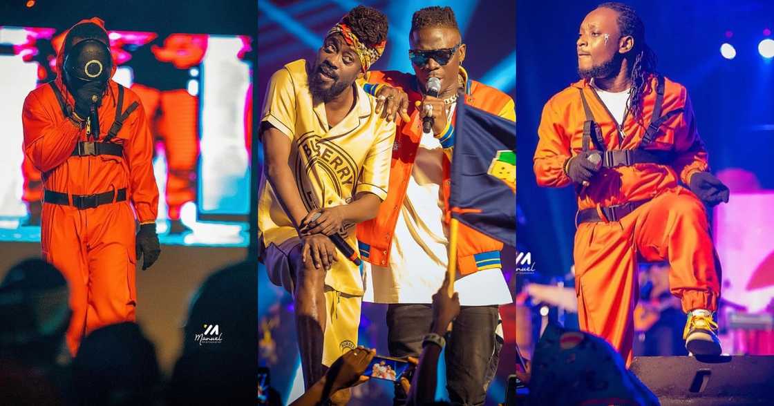 Epixode Steals Spotlight from Stonebwoy at BHIM Concert with Squid Game Outfit