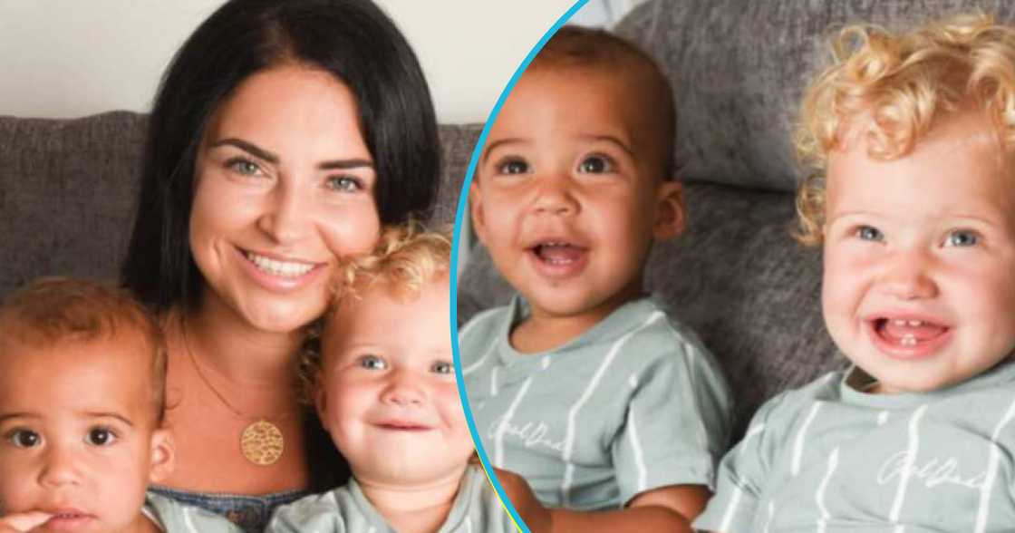 Photos of twins and their mum. Photos of twins and their mum.