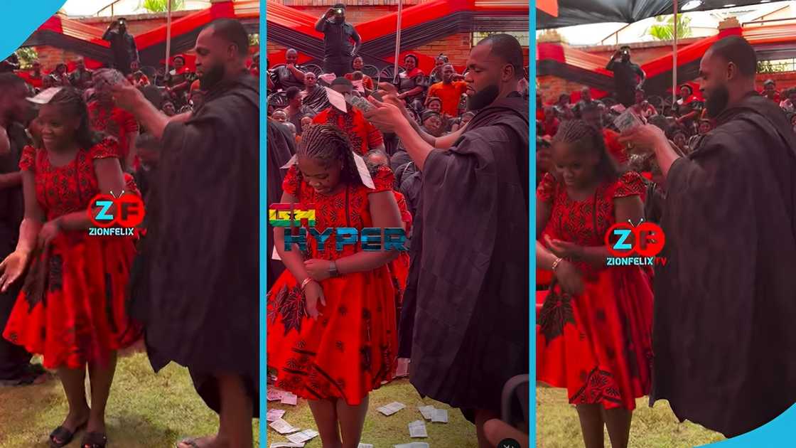 Reverend Obofuor, Reverend Obofuor's daughter, Reverend Obofuor and daughter, Reverend Obofuor's mother, Reverend Obofuor sprays cash, Pastor Reverend Obofuor, Reverend Obofuor's daughter, Reverend Obofuor and daughter, Reverend Obofuor's mother, Reverend Obofuor sprays cash, Pastor