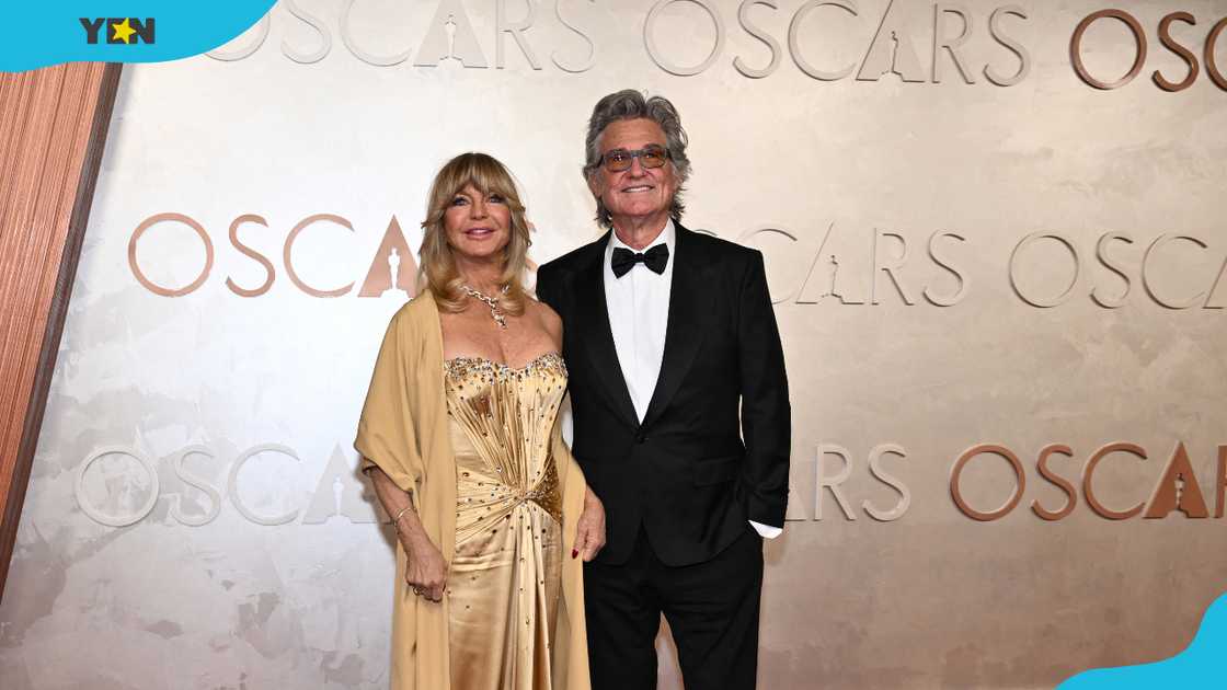 US actor Kurt Russell and US actress Goldie Hawn at the 97th Annual Academy Awards at the Dolby Theatre in Hollywood, California.
