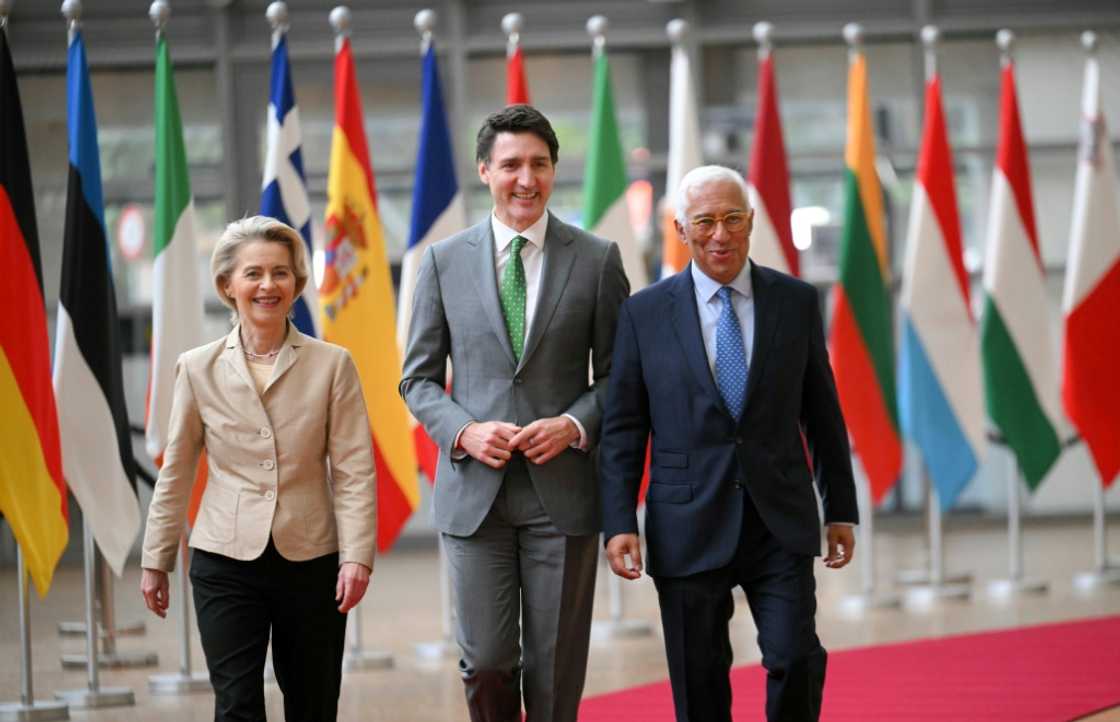 Canadian Prime Minister Justin Trudeau held talks with top EU officials in the Belgian capital Canadian Prime Minister Justin Trudeau held talks with top EU officials in the Belgian capital