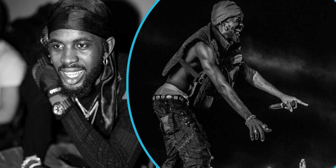 Black Sherif performing at his Zaama Disco concert Black Sherif performing at his Zaama Disco concert