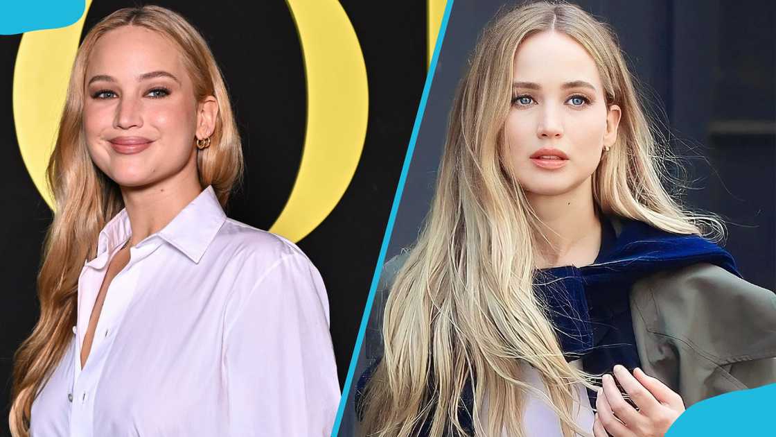 Isabel May and Jennifer Lawrence in long blonde hair