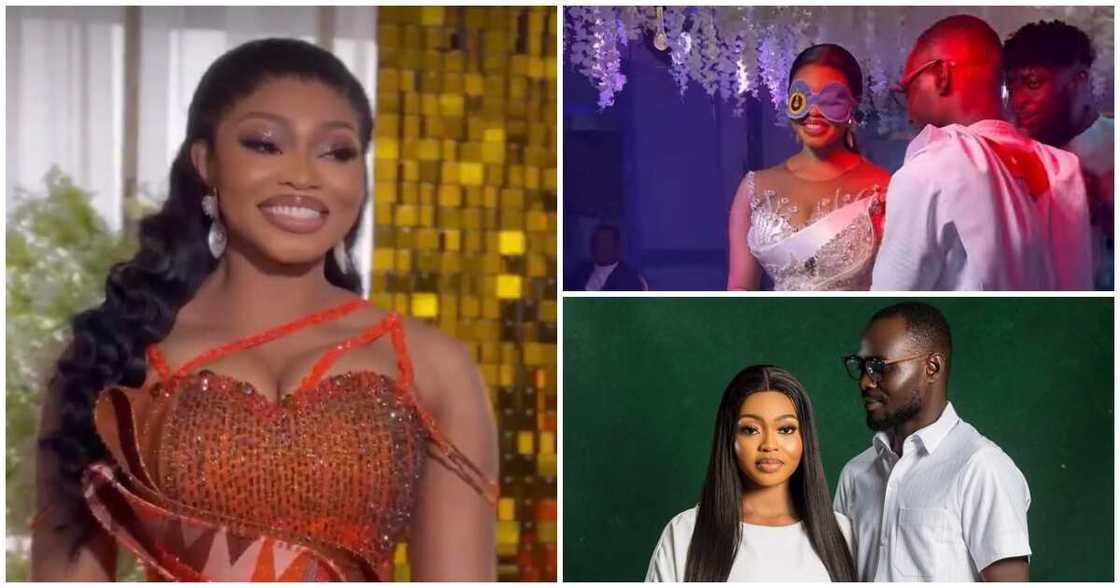 Ghanaian Bride Turns Heads As She Slays In Glittering White Jumpsuit By Male Designer For Her Reception Party Ghanaian Bride Turns Heads As She Slays In Glittering White Jumpsuit By Male Designer For Her Reception Party