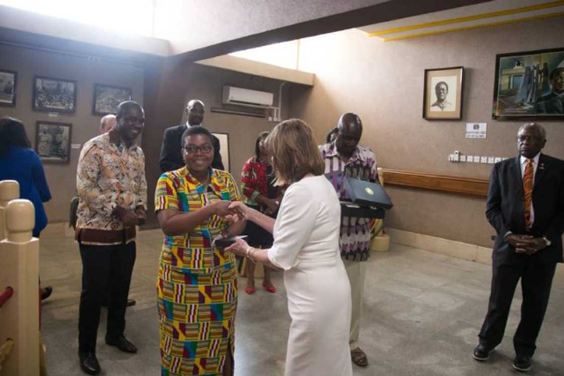 Pelosi, delegation pay homage at Kwame Nkrumah Memorial Park