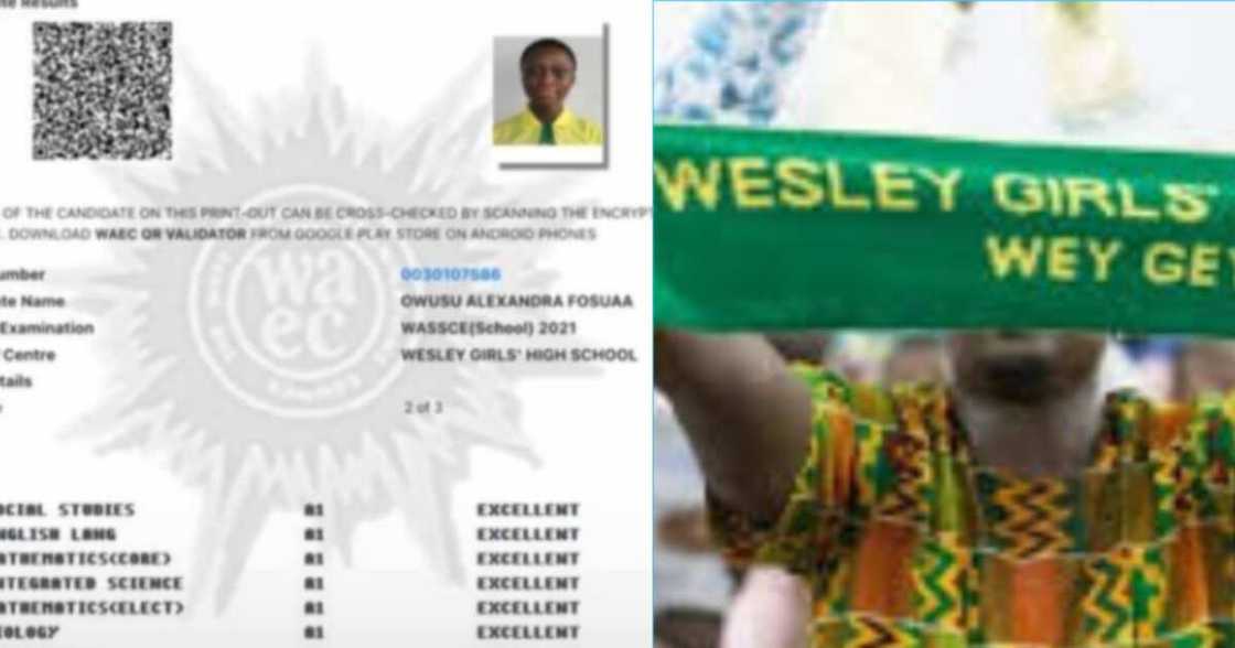 Brilliant Wesley Girls' High School student scores all A's in WASSCE