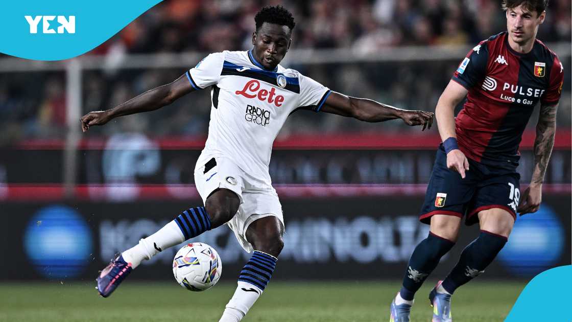 Ibrahim Sulemana, score, half-volley, Atalanta, AS Roma, Genoa, Italian Serie A, Ghana football, Black Stars. Ibrahim Sulemana, score, half-volley, Atalanta, AS Roma, Genoa, Italian Serie A, Ghana football, Black Stars.